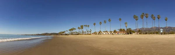 Beach at Santa Barbara with palm trees — Stock Photo, Image