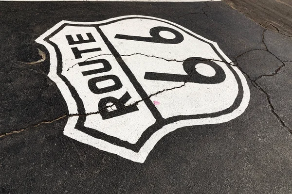 Route 66 sign at the street — Stock Photo, Image