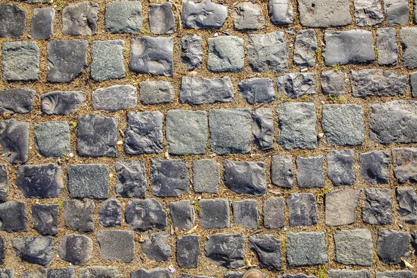 Pattern of old historic cobble stone way — Stock Photo, Image