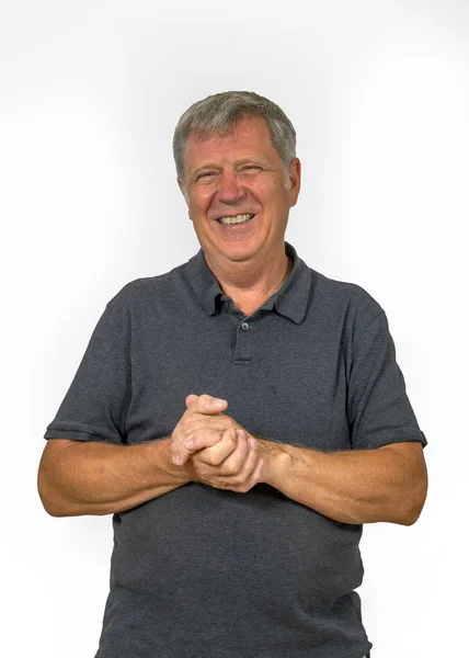 Portrait of trustful smiling mature man — Stock Photo, Image