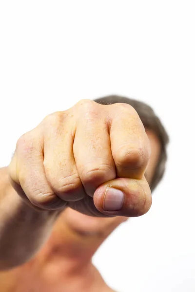 Man showing his fist — Stock Photo, Image