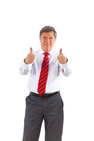 Positiv aussehender Geschäftsmann im Bürokleid — Stockfoto