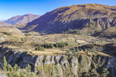Madrig gelen Colca kanyon ve Madrigal şehir panoramik görünümü