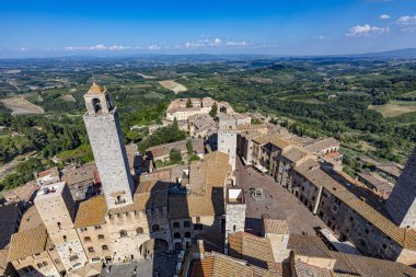 San Gimignano, eski ortaçağ tipik Toskana kasabası