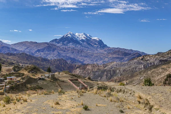 Blick auf den Berg Illimani in La Paz Bolivien — Stockfoto