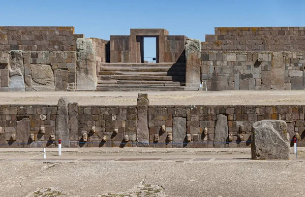Ruiny Tiwanaku w Boliwii, Ameryka Południowa — Zdjęcie stockowe