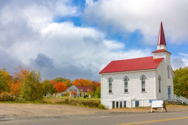 Yol kenarındaki kilise, Cabot Yolu, Cape Breton Adası, Nova Scotia