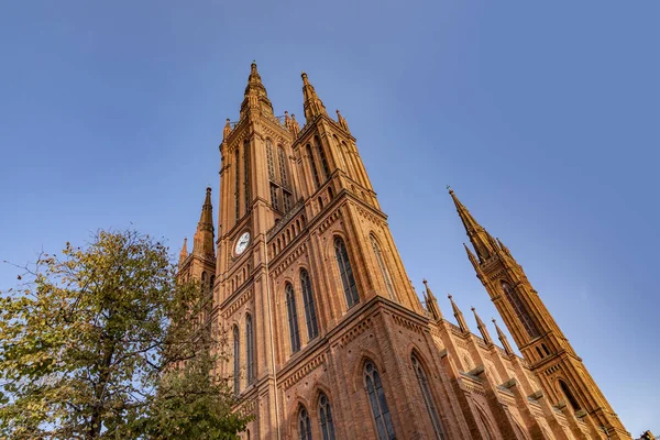 Marktkirche is de belangrijkste protestantse kerk in Wiesbaden, de stat — Stockfoto