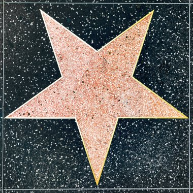 Hollywood Şöhret Yolu 'ndaki boş yıldıza yakın çekim.  