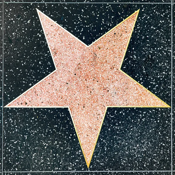 Closeup of empty Star on the Hollywood Walk of Fame. — Stock Photo, Image