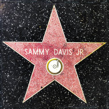 Hollywood Şöhret Yolu 'nda Sammy Davis Jr.' ın yakın çekimi.