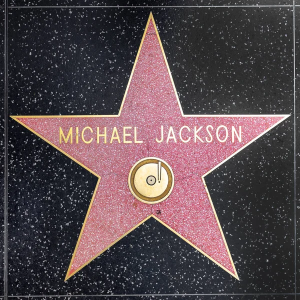 好莱坞名人步行街上的明星特写迈克尔 · 杰克逊 — 图库照片
