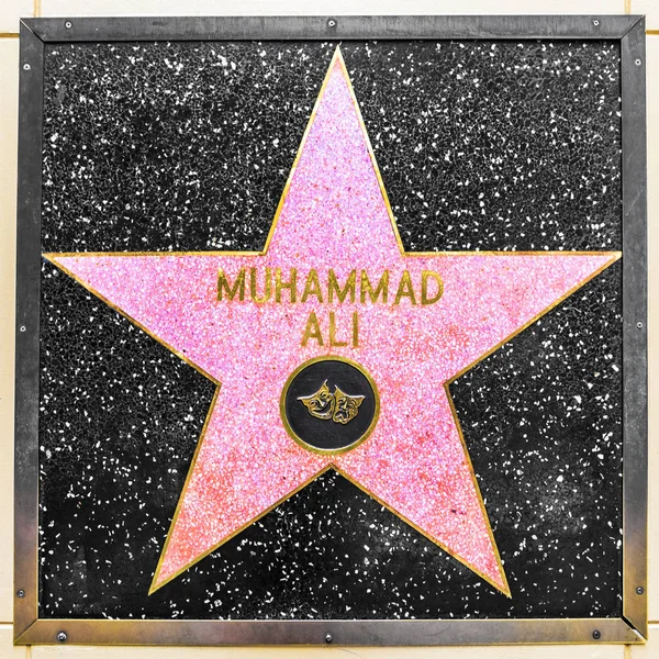 Közelkép a csillag a Hollywood Walk of Fame Muhammad Ali — Stock Fotó