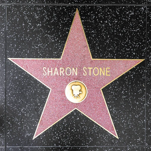 Closeup of Star on the Hollywood Walk of Fame for Sharon Stone — Stock Photo, Image
