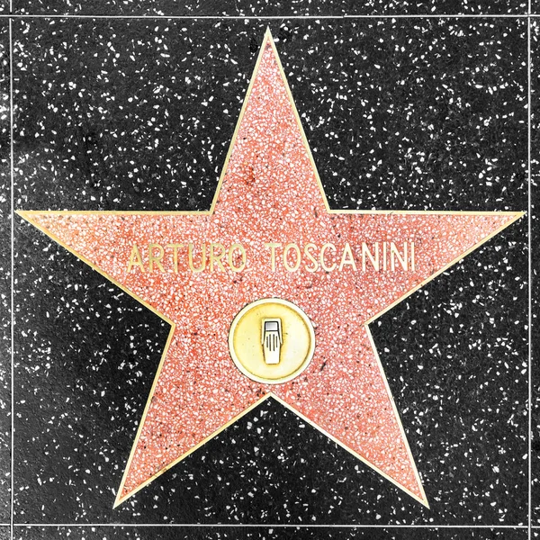 Primer plano de Star en el Paseo de la Fama de Hollywood para Arturo Toscani — Foto de Stock