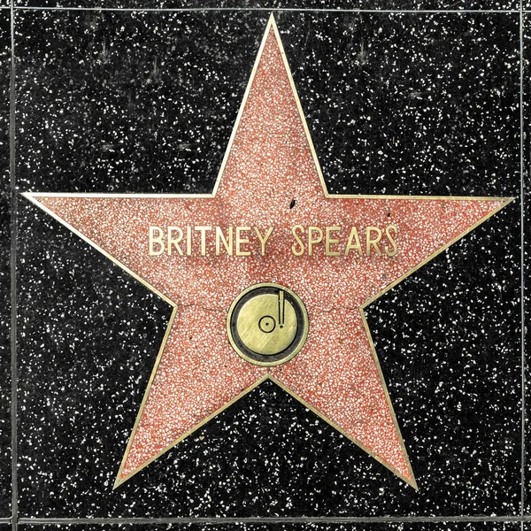 Nærbilde av Star on the Hollywood Walk of Fame for Britney Spears – stockfoto