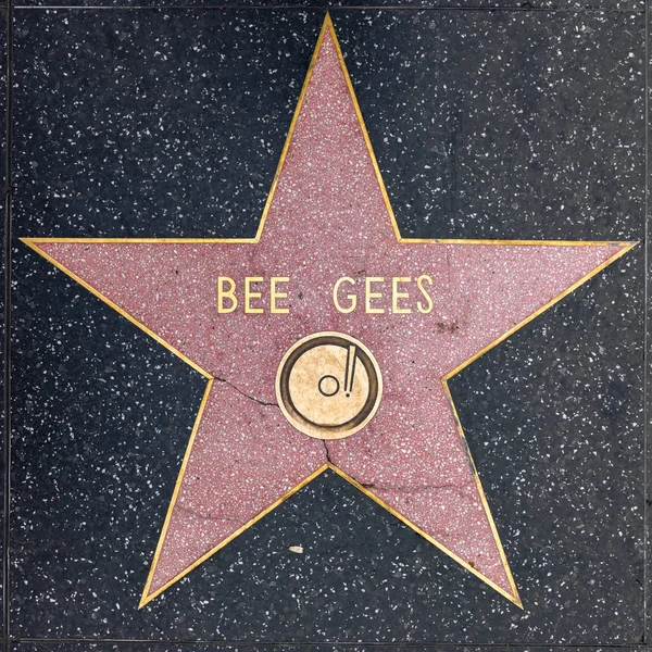 Detailní záběr na Star on the Hollywood Walk of Fame for Bee Gees — Stock fotografie