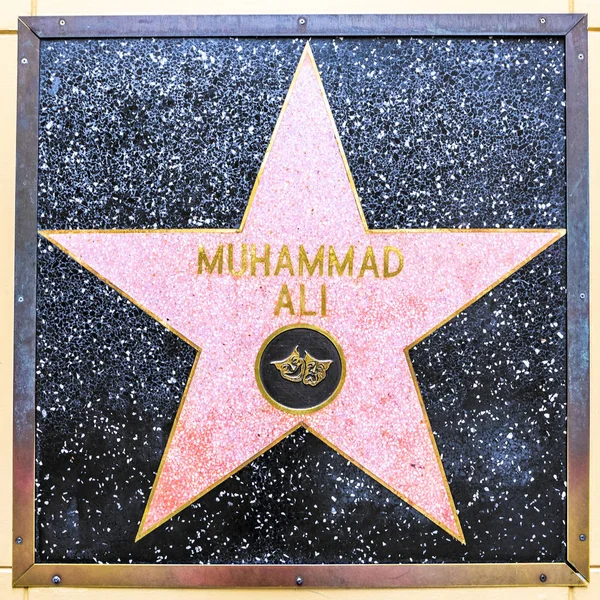 Primer plano de Star en el Paseo de la Fama de Hollywood para Muhammad Ali — Foto de Stock