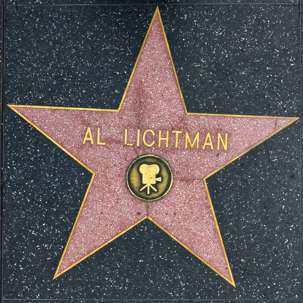 Closeup of Star on the Hollywood Walk of Fame for Al Lichtman — Stock Photo, Image