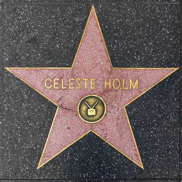 Nahaufnahme eines Stars auf dem Hollywood Walk of Fame für celeste holm — Stockfoto