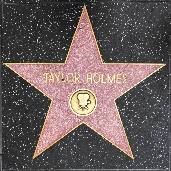 Közelkép a csillag a Hollywood Walk of Fame Szabó Holmes — Stock Fotó