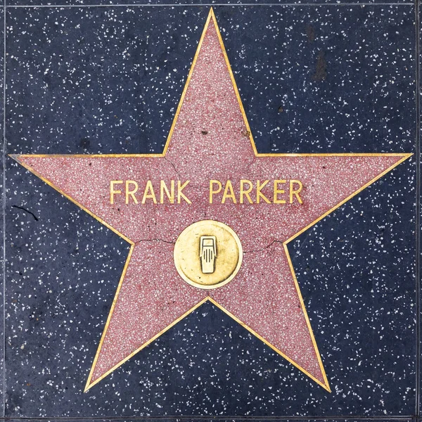 Closeup of Star on the Hollywood Walk of Fame for Frank Parker. — Stock Photo, Image