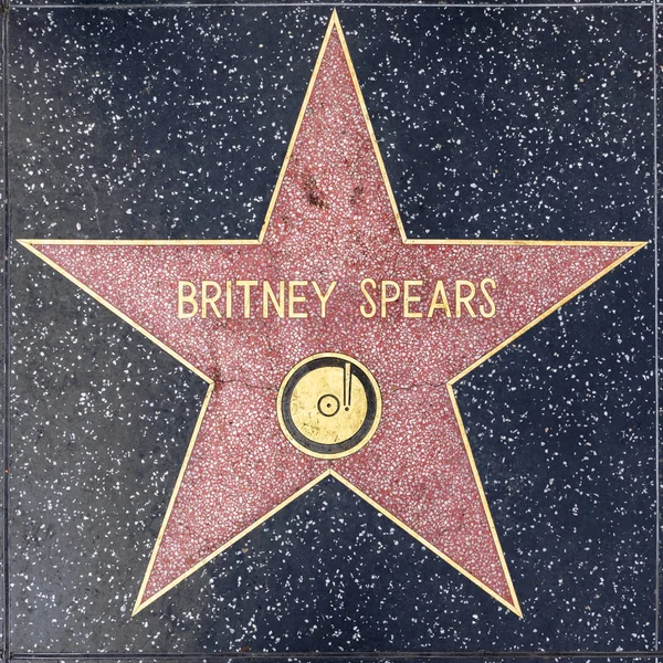 Közelkép a csillag a Hollywood Walk of Fame Britney Spears — Stock Fotó