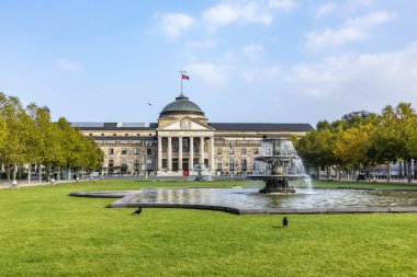 Wiesbaden, Almanya 'daki Kurhaus manzarası