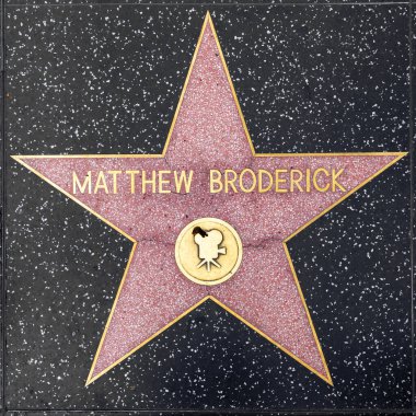 Matthew Broder için Hollywood Şöhret Yolu 'nda Star' a yakın çekim.
