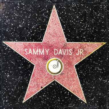 Hollywood Şöhret Yolu 'nda Sammy Davis Jr.' ın yakın çekimi.