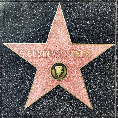 Kevin Costner için Hollywood Şöhret Yolu 'nda Star' a yakın çekim