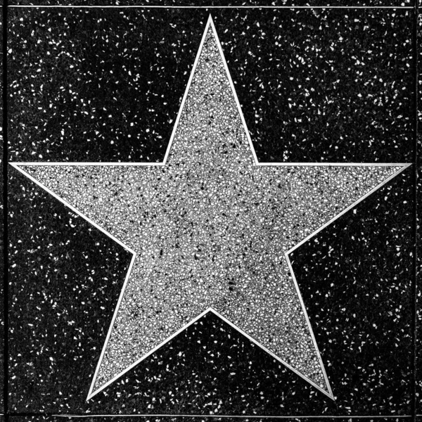 De lege ster op de stoep van Hollywood Boulevard Walk of fa — Stockfoto
