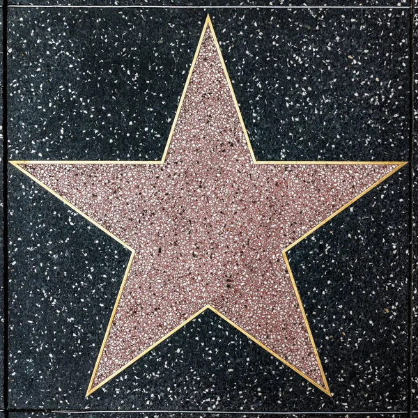 The empty star on the sidewalk of Hollywood Boulevard Walk of fa — Stock Photo, Image