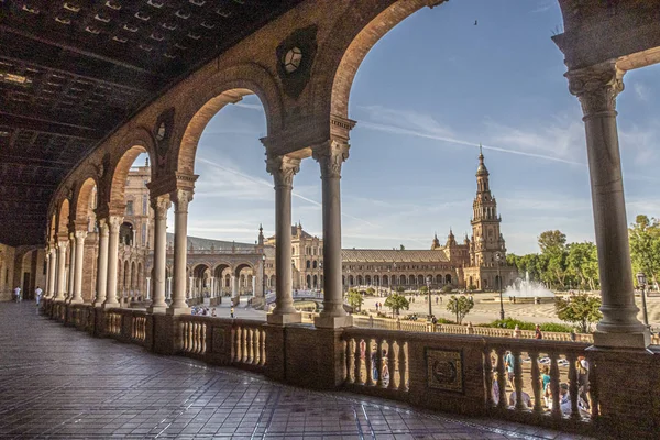 Beautiful Plaza de Espana in Seville. Andalusia, Spain. — Stock Photo, Image