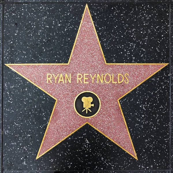 Closeup of Star on the Hollywood Walk of Fame for Ryan Reynolds — Stock Photo, Image