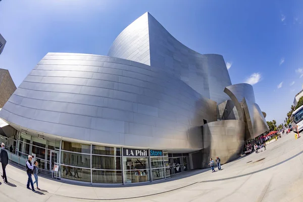 Walt Disney Concert Hall designed by architect Frank Gehry, is h — Stock Photo, Image