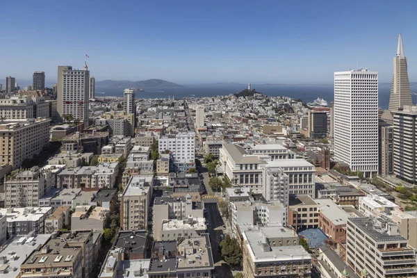 Skyline en antenne van San Francisco — Stockfoto