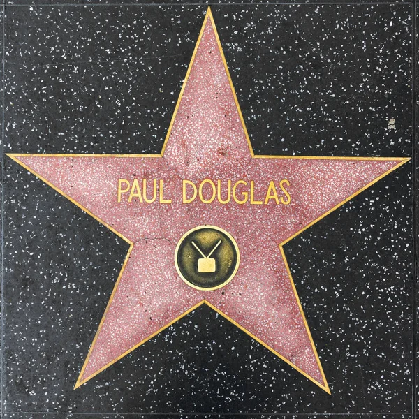 Close-up de Estrela na Calçada da Fama de Hollywood para Paul Douglas — Fotografia de Stock