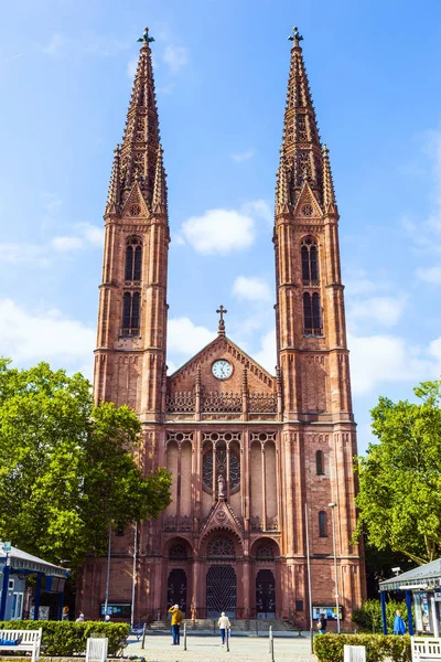 St bonifatius kerk in wiesbaden, Duitsland — Stockfoto