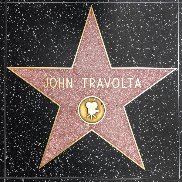 Zbliżenie Gwiazdy na Hollywood Walk of Fame dla Johna Travolty — Zdjęcie stockowe