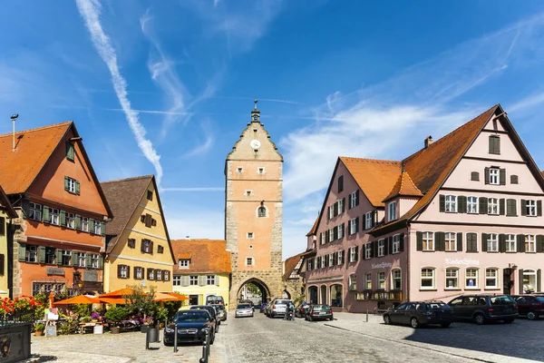 Romantyczna dinkelsbuehl, miasto w późnym średniowieczu sprzedawano masło — Zdjęcie stockowe
