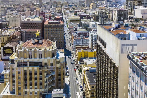 View from the rooftop to the city of San Francisco — Stock Photo, Image