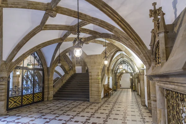 All'interno del famoso nuovo municipio di Monaco. Architetto Georg von H — Foto Stock