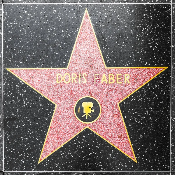Doris Fabers hvězda na Hollywood Walk of Fame v Hollywoodu — Stock fotografie