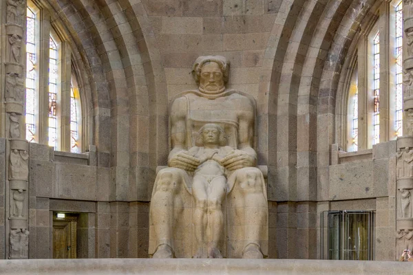 Monumentet till slaget om nationerna är ett monument i Leipzig, — Stockfoto