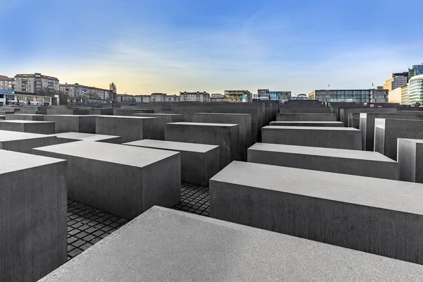 Pohled na památník židovského holocaustu v Berlíně, Německo — Stock fotografie