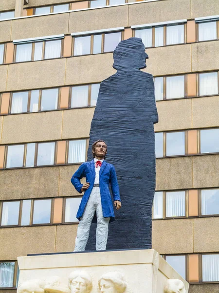 Estátua de Richard Wagner em Leipzig — Fotografia de Stock