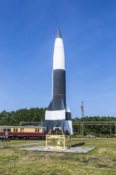 German WW2 V2 rocket   in Peenemuende