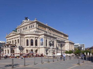 ünlü opera binası Frankfurt, alte oper, Almanya 