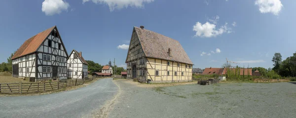 Stary drewniany dom rustykalny w Hessenpark Skansen — Zdjęcie stockowe